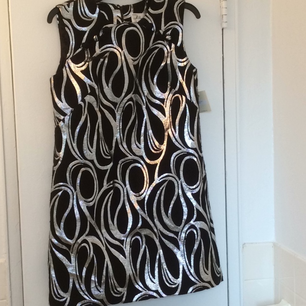 NWT Milly black and silver party dress size 8